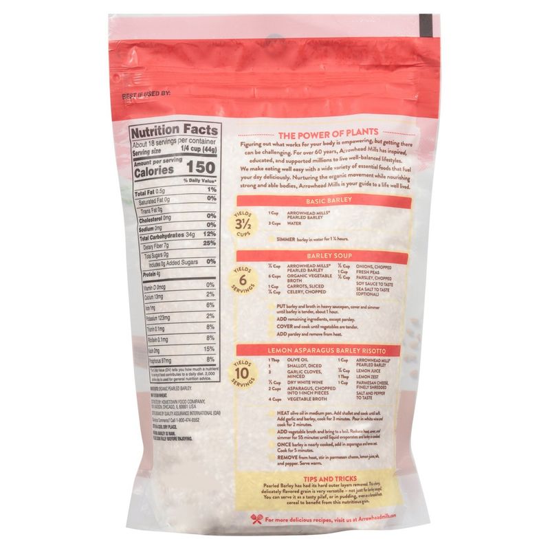Arrowhead Mills Organic Pearled Barley, 28 oz