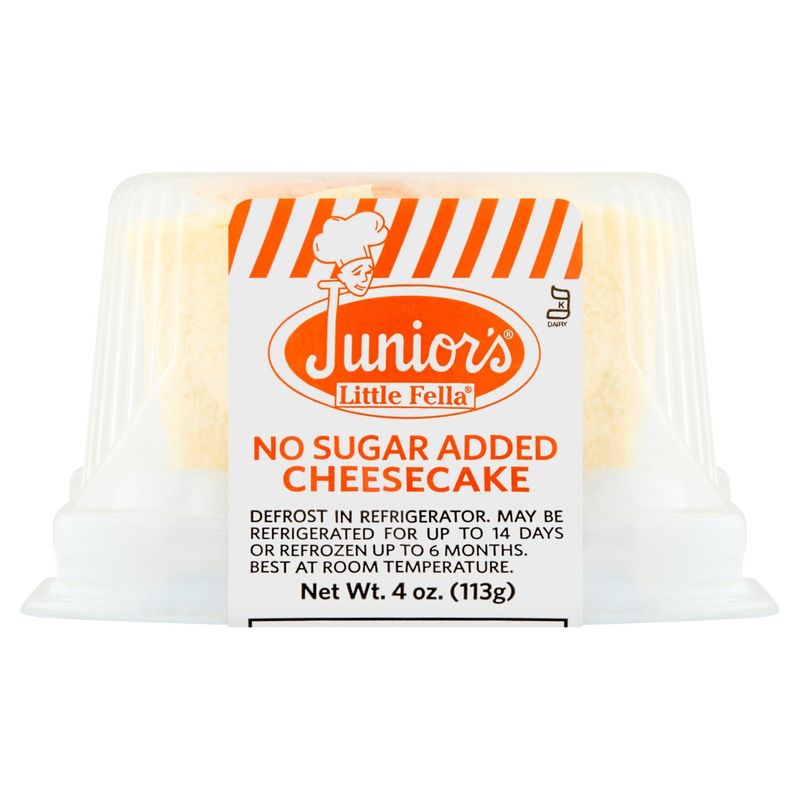 Juniors Little Fella No Sugar Added Cheesecake, 4 oz