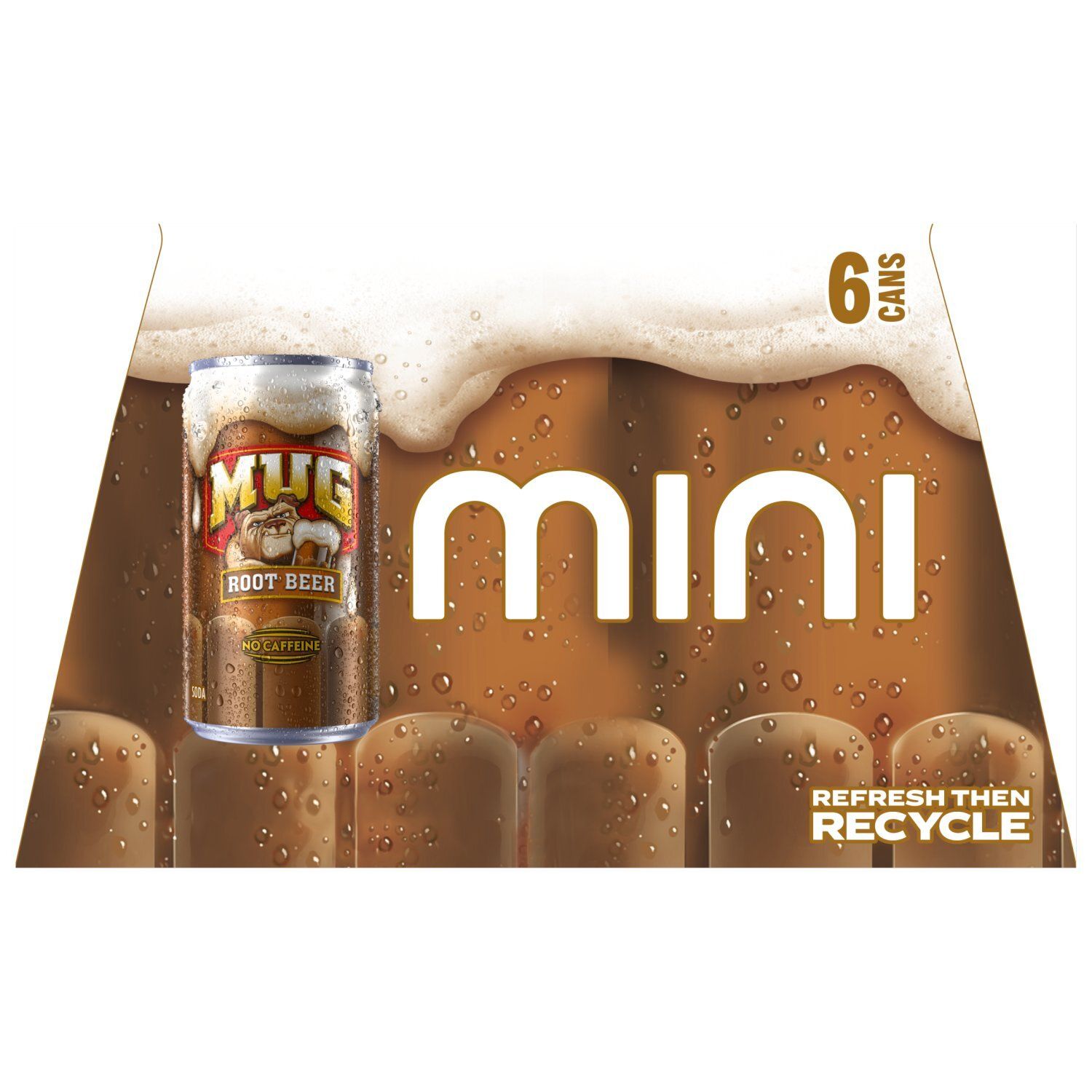 Mug Mini Soda Root Beer 7.5 Fl Oz, 6 Count
