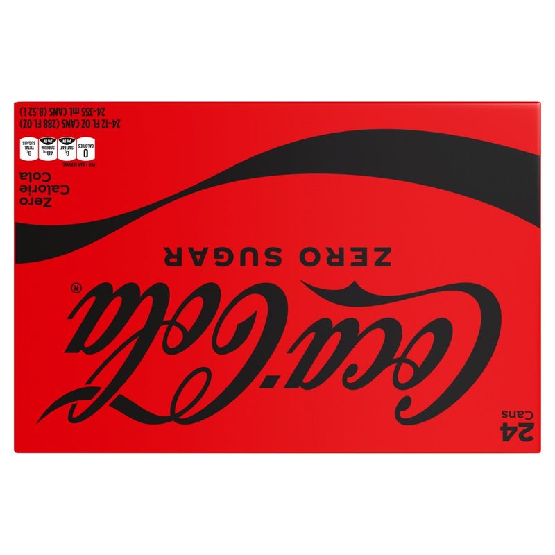 Coca-Cola Zero Sugar Cans, 12 fl oz, 24 Pack