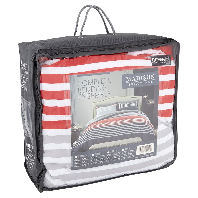 Madison Luxury Home Complete 8 Piece Queen Bedding Ensemble