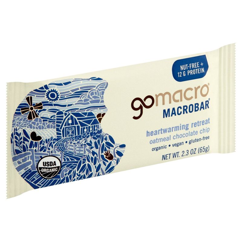 GoMacro Heartwarming Retreat Oatmeal Chocolate Chip Macrobar, 2.3 oz
