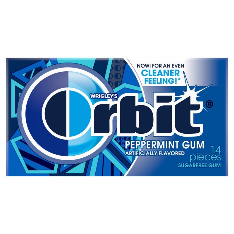 Wrigley's Orbit Peppermint Sugarfree Gum, 14 count