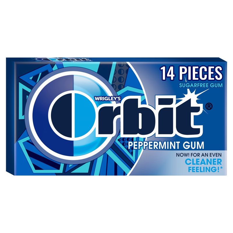 Wrigley's Orbit Peppermint Sugarfree Gum, 14 count