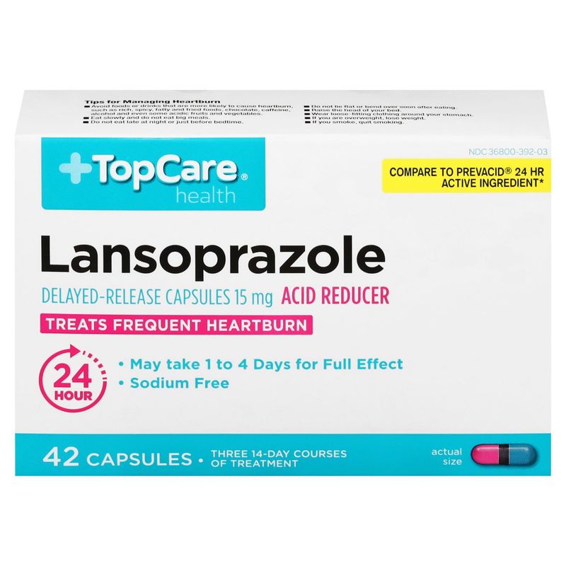 TopCare Health Lansoprazole Delayed-Release Capsules 15 mg, 42 count