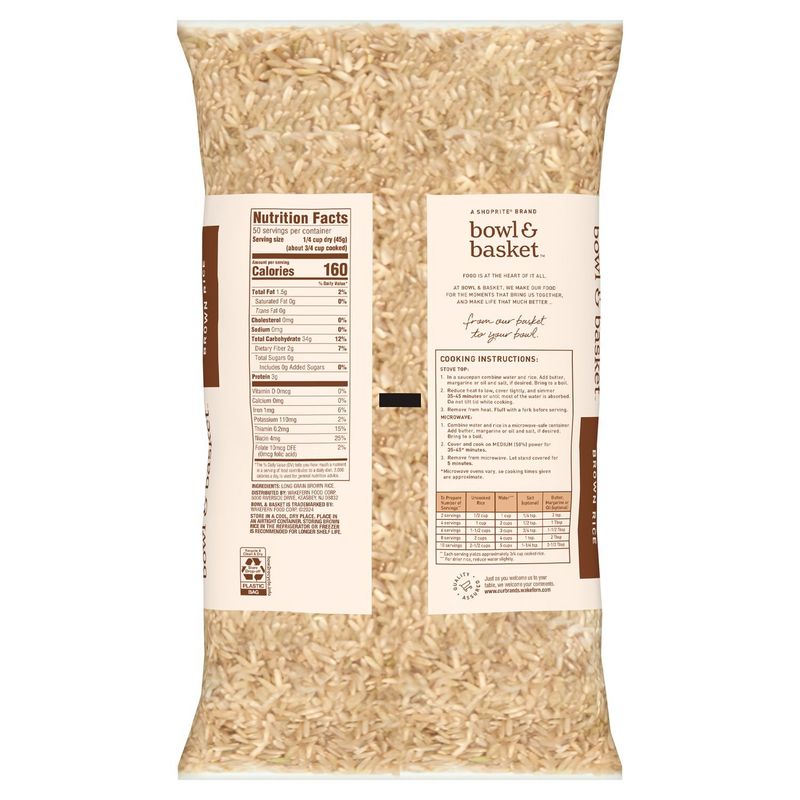 Bowl &amp; Basket Long Grain Brown Rice, 5 lb