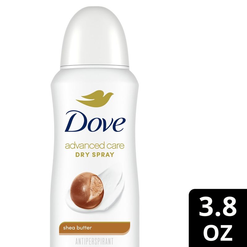 Dove Advanced Care Dry Spray Shea Butter Antiperspirant Deodorant, 3.8 oz