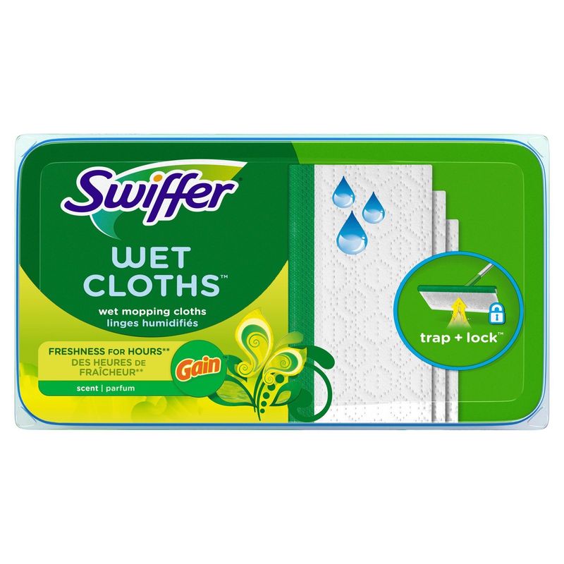 Swiffer Wet Cloths Gain Scent Wet Mopping Cloths, 24 count