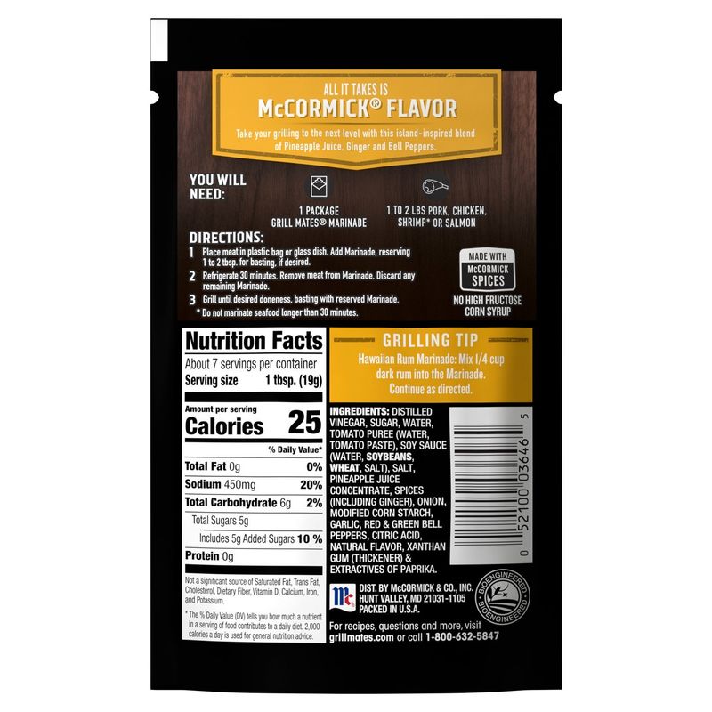 McCormick Grill Mates Hawaiian Woodfire Grill 30 Minute Marinade, 5 oz