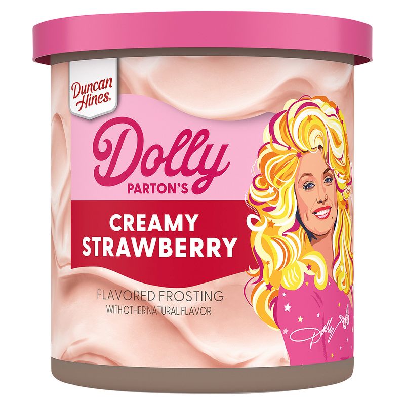 Duncan Hines Dolly Parton's Creamy Strawberry Flavored Frosting, 16 oz
