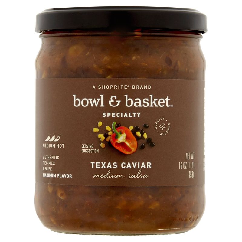 Bowl &amp; Basket Specialty Texas Caviar Medium Salsa, 16 oz