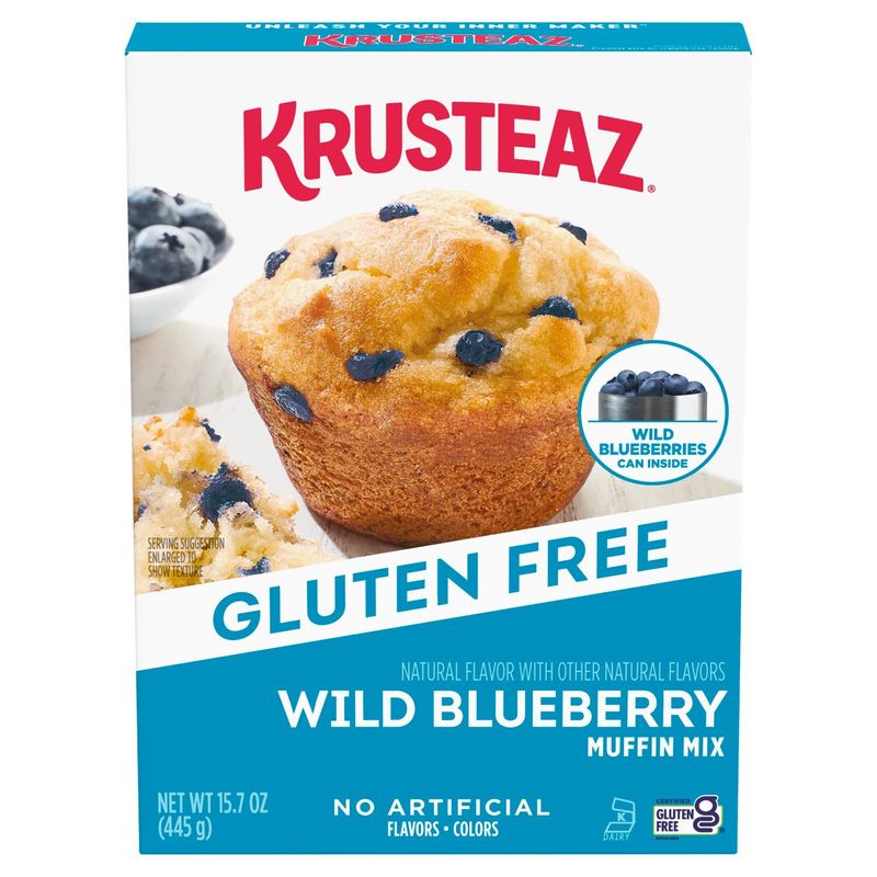 Krusteaz Gluten Free Wild Blueberry Muffin Mix, 15.7 oz