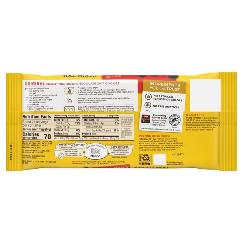 Nestlé Toll House Semi-Sweet Chocolate Morsels, 12 oz