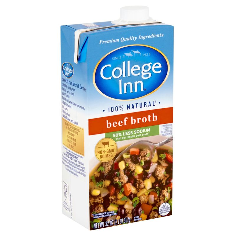 College Inn 50% Less Sodium Beef Broth, 32 oz