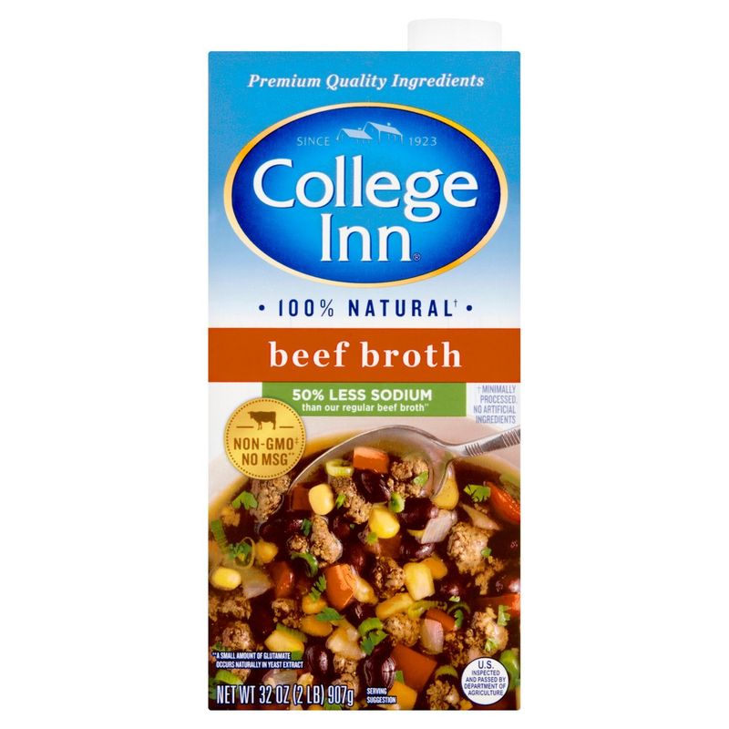 College Inn 50% Less Sodium Beef Broth, 32 oz