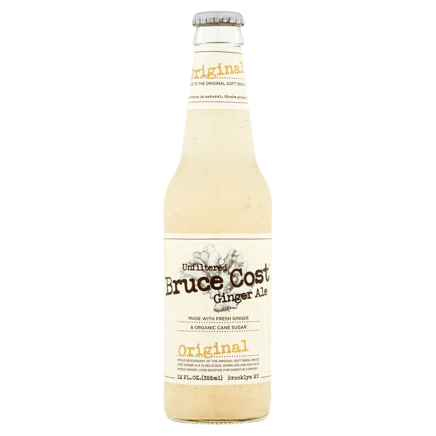 Bruce Cost Original Unfiltered Ginger Ale, 12 fl oz
