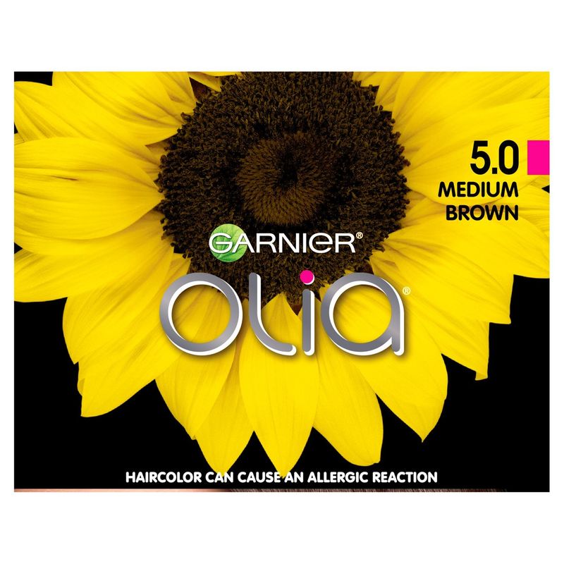 Garnier Olia 5.0 Medium Brown Permanent Haircolor, one application