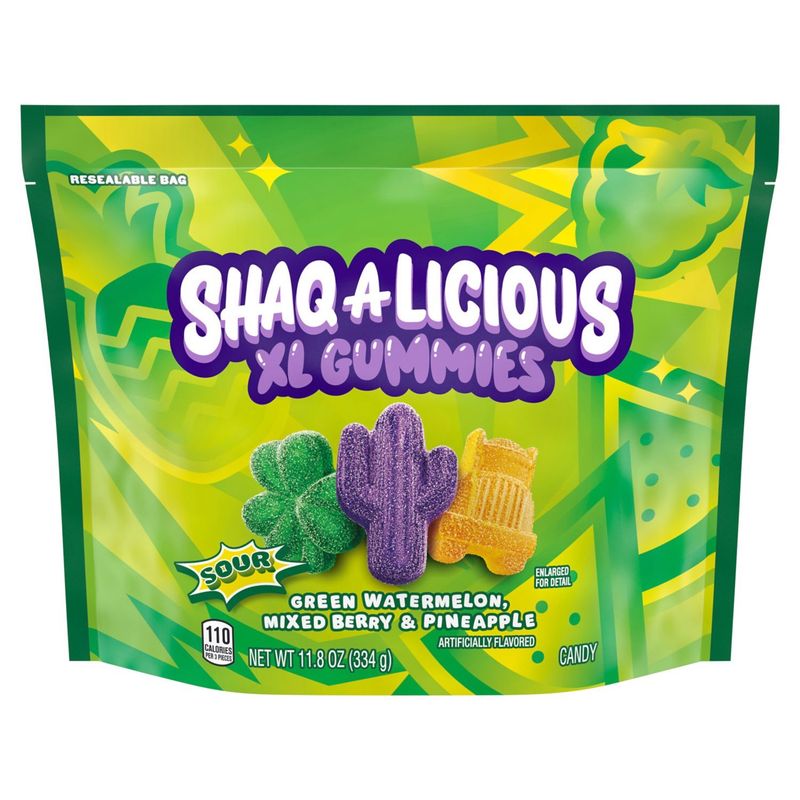 Shaqalicious XL Gummies Sour Candy, 11.8 oz