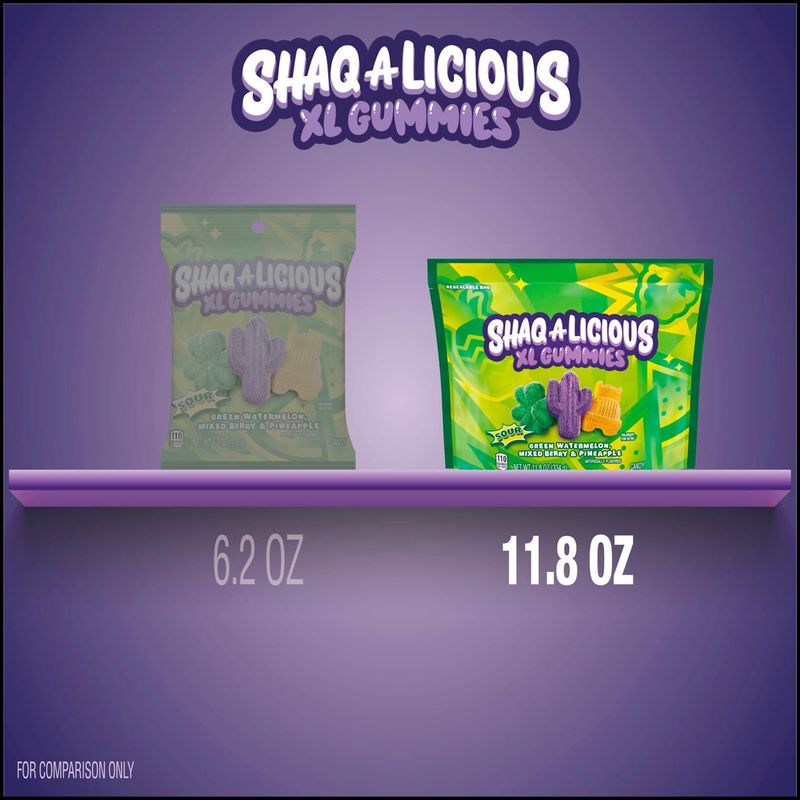 Shaqalicious XL Gummies Sour Candy, 11.8 oz