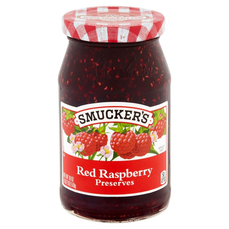 Smucker's Red Raspberry Preserves, 18 oz