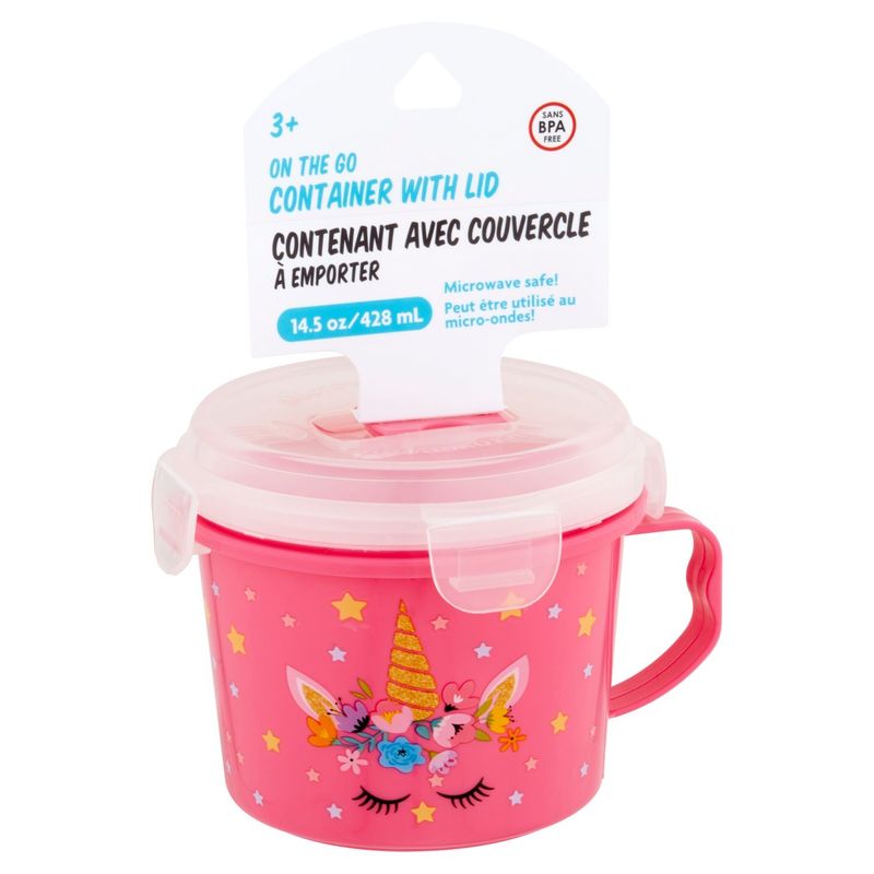 Jacent On the Go 14.5 oz Container with Lid, 3+