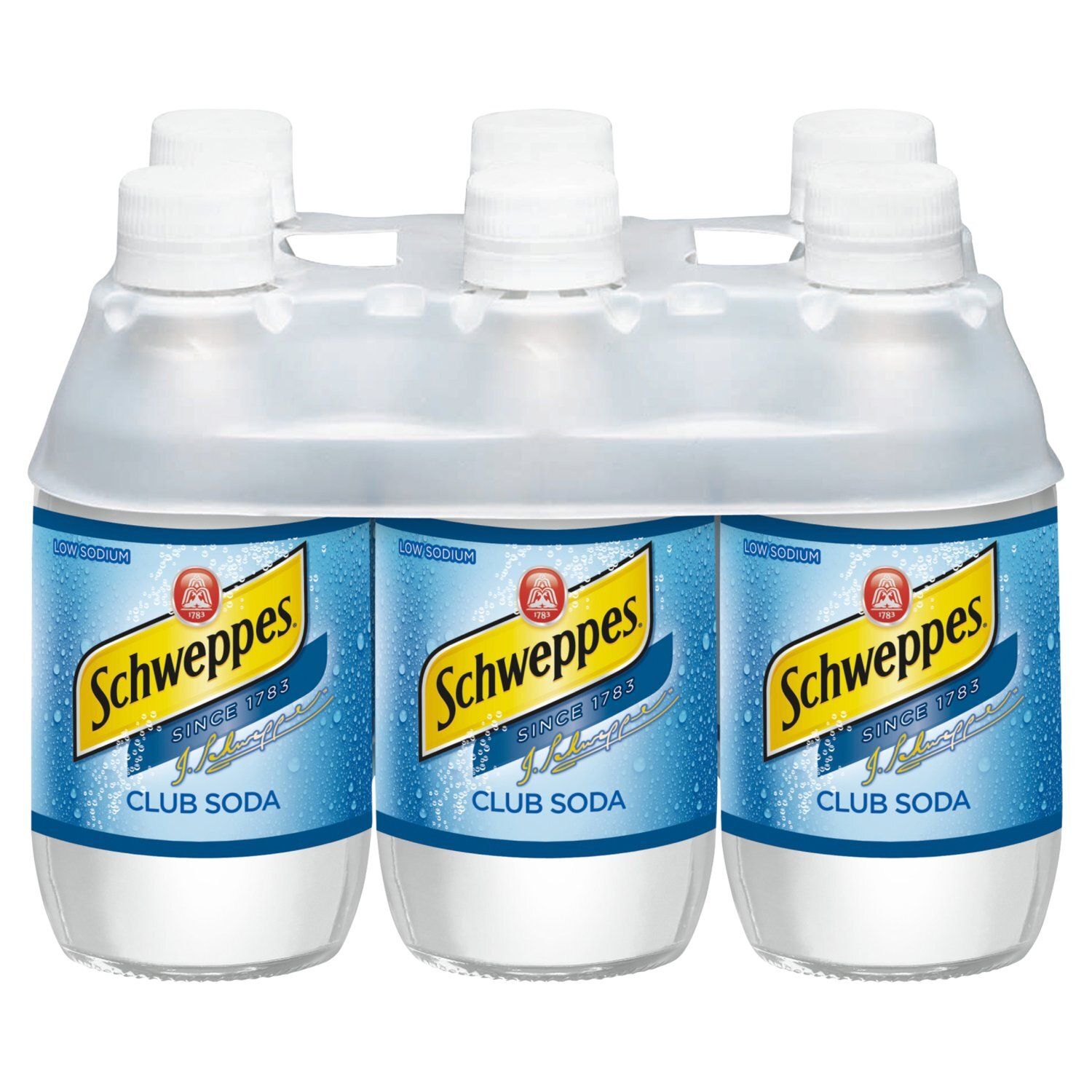 Schweppes Low Sodium Club Soda, 6 count