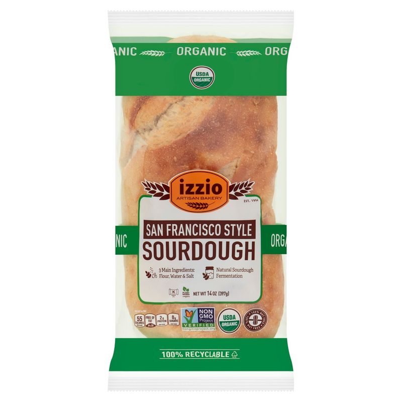Izzio Artisan Bakery Organic San Francisco Style Sourdough, 14 oz