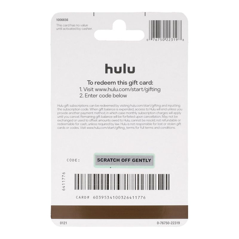 Hulu $25 Gift Card    , 1 each