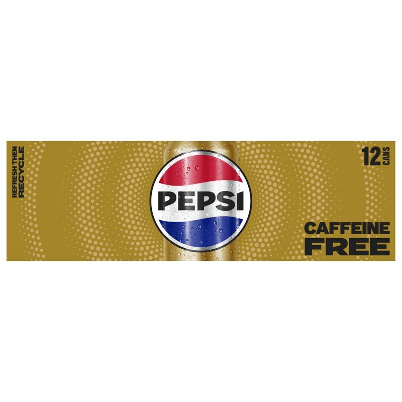 Pepsi Caffeine Free Soda Cola 12 Fl Oz, 12 Count Cans