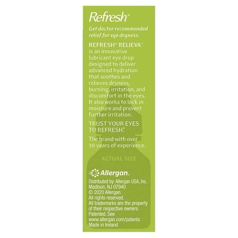 Refresh® RELIEVA™ Lubricant Eye Drops Preserved Tears, 0.33 fl oz (10mL) Sterile