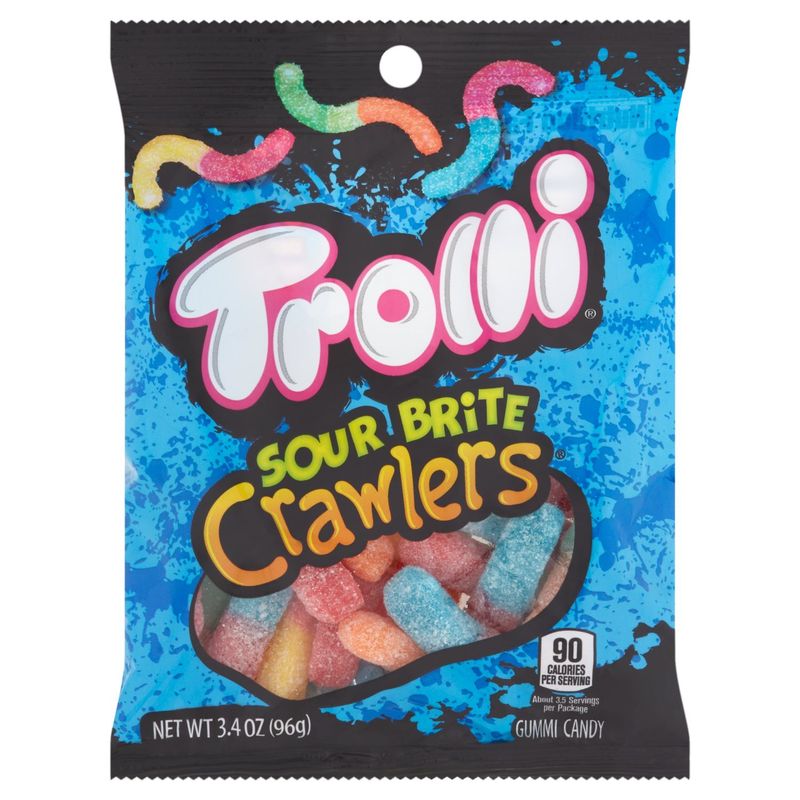Trolli Sour Brite Crawlers Gummi Candy, 3.4 oz