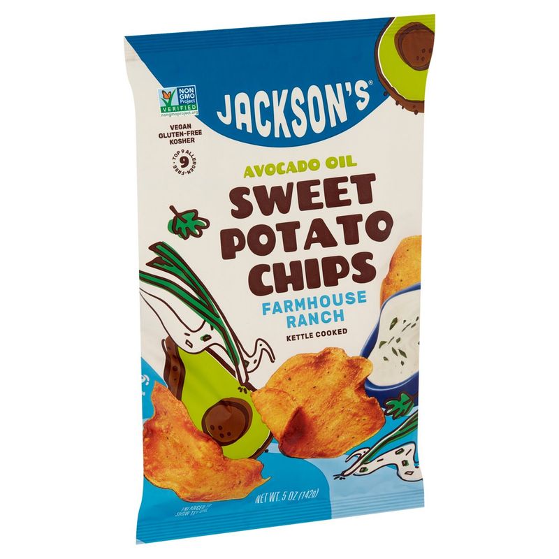 Jackson's Avocado Oil Farmhouse Ranch Kettle Cooked Sweet Potato Chips, 5 oz