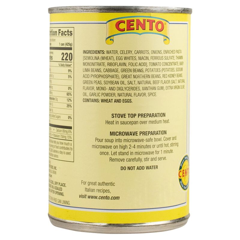Cento Minestrone Soup, 15 oz