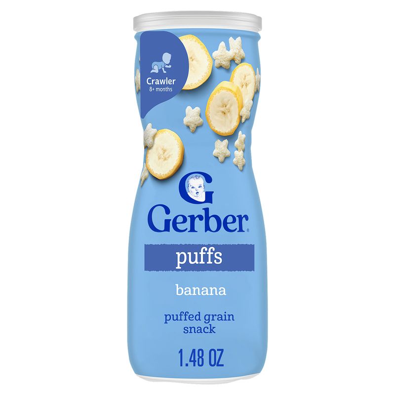 Gerber Banana Puffs Cereal Snack, Crawler, 8+ Months, 1.48 oz