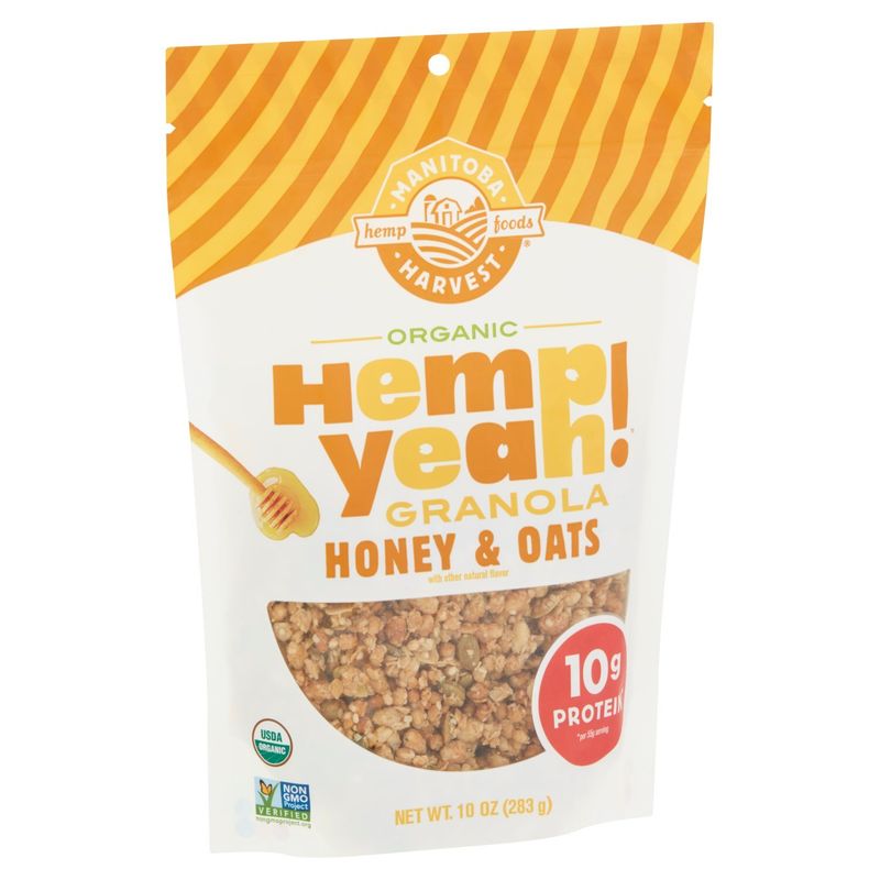 Manitoba Harvest Hemp Foods Hemp Yeah! Organic Honey &amp; Oats Granola, 10 oz