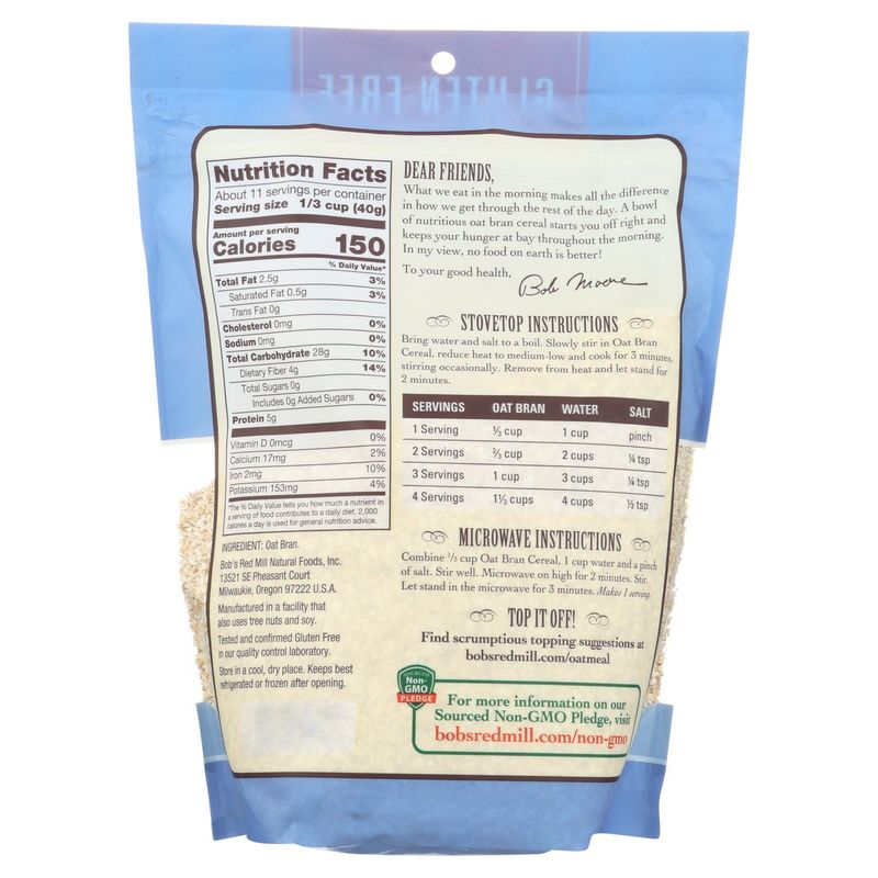 Bob's Red Mill Gluten Free Oat Bran, 16 oz