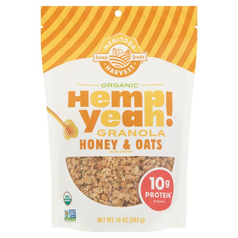 Manitoba Harvest Hemp Foods Hemp Yeah! Organic Honey &amp; Oats Granola, 10 oz