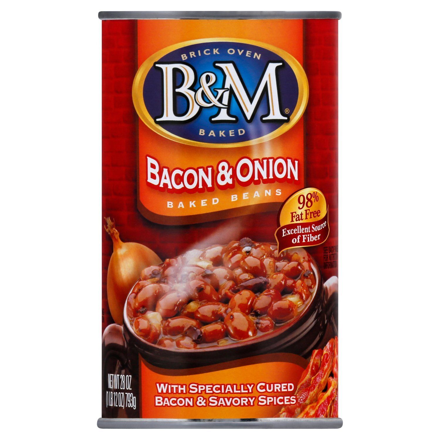 B&amp;M Bacon &amp; Onion with Specially Cured Bacon &amp; Savory Spices Baked Beans, 28 oz