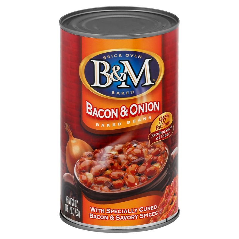 B&amp;M Bacon &amp; Onion with Specially Cured Bacon &amp; Savory Spices Baked Beans, 28 oz