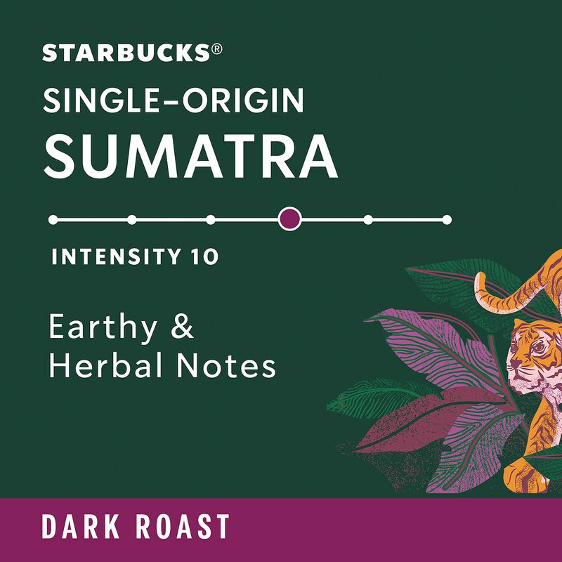 Starbucks Single - Origin Sumatra Dark Roast Ground Coffee Aluminum Capsules, 8 count, 3.35 oz
