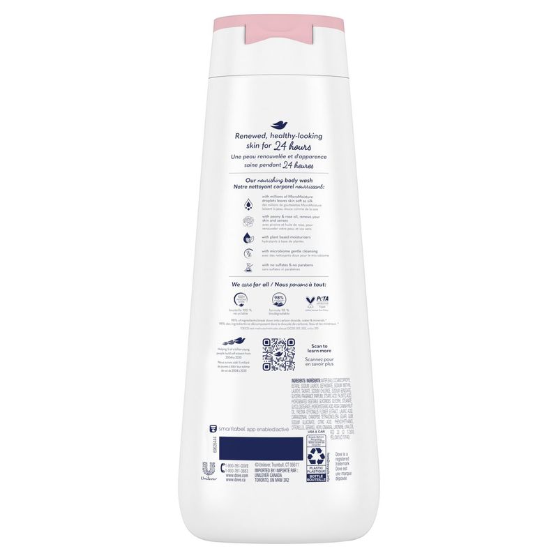 Dove Renewing Peony &amp; Rose Oil Body Wash, 20 fl oz