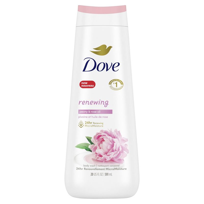 Dove Renewing Peony &amp; Rose Oil Body Wash, 20 fl oz