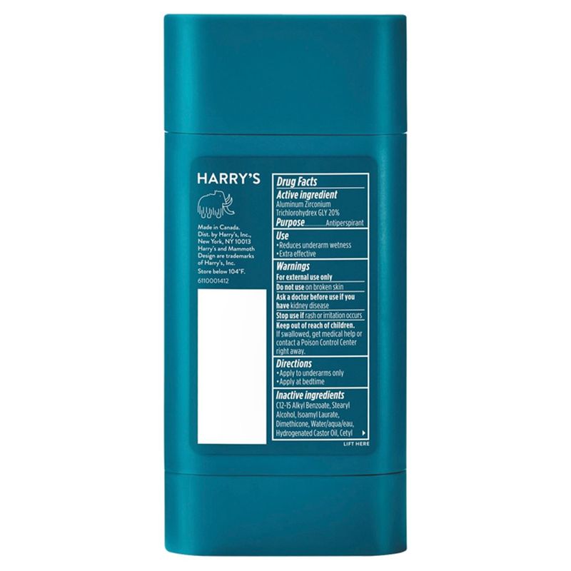Harry's Redwood Odor &amp; Enhanced Sweat Control Extra-Strength Antiperspirant Deodorant, 2.5 oz