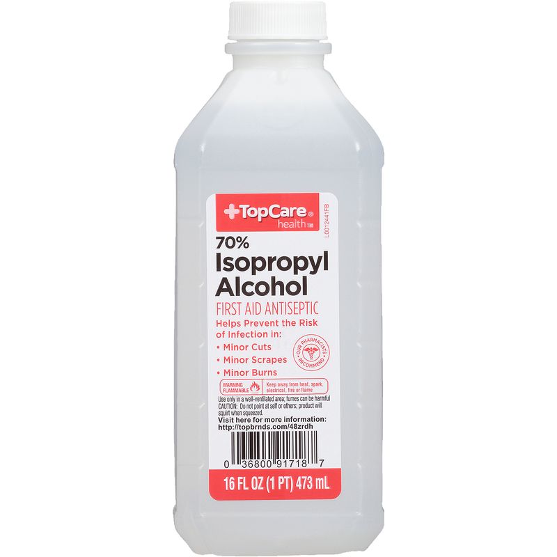 TopCare 70% Isopropyl Alcohol, 16 fl oz