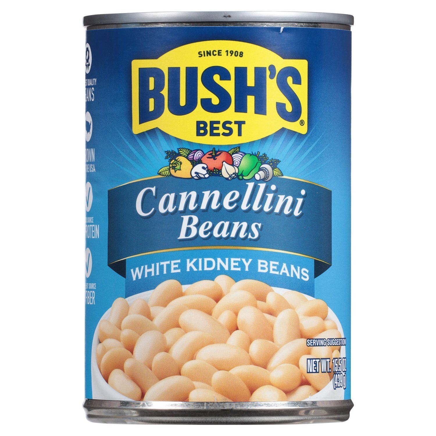 Bush's Best Cannellini White Kidney Beans, 15.5 oz