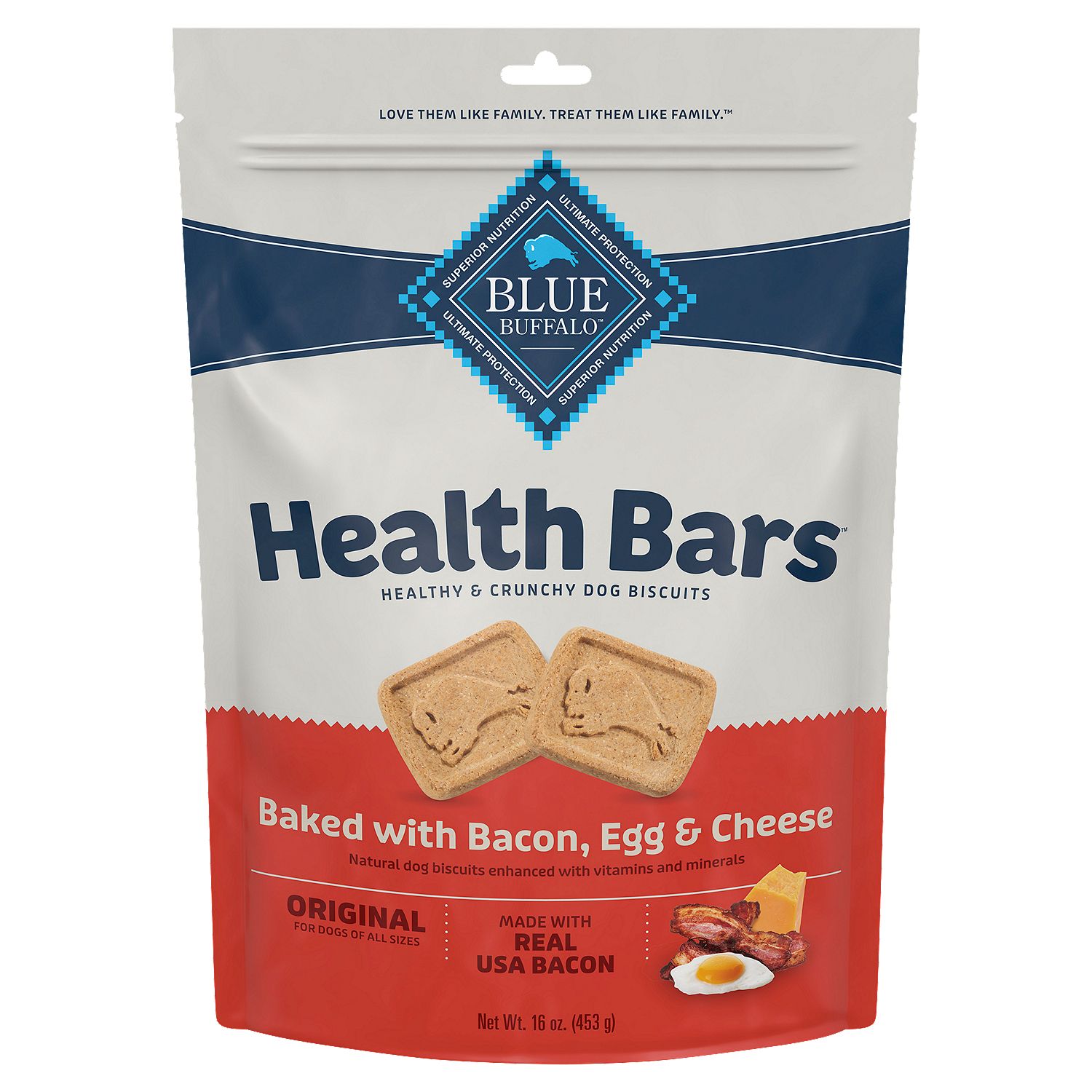 Blue Buffalo Health Bars Original Healthy &amp; Crunchy Dog Biscuits, 16 oz