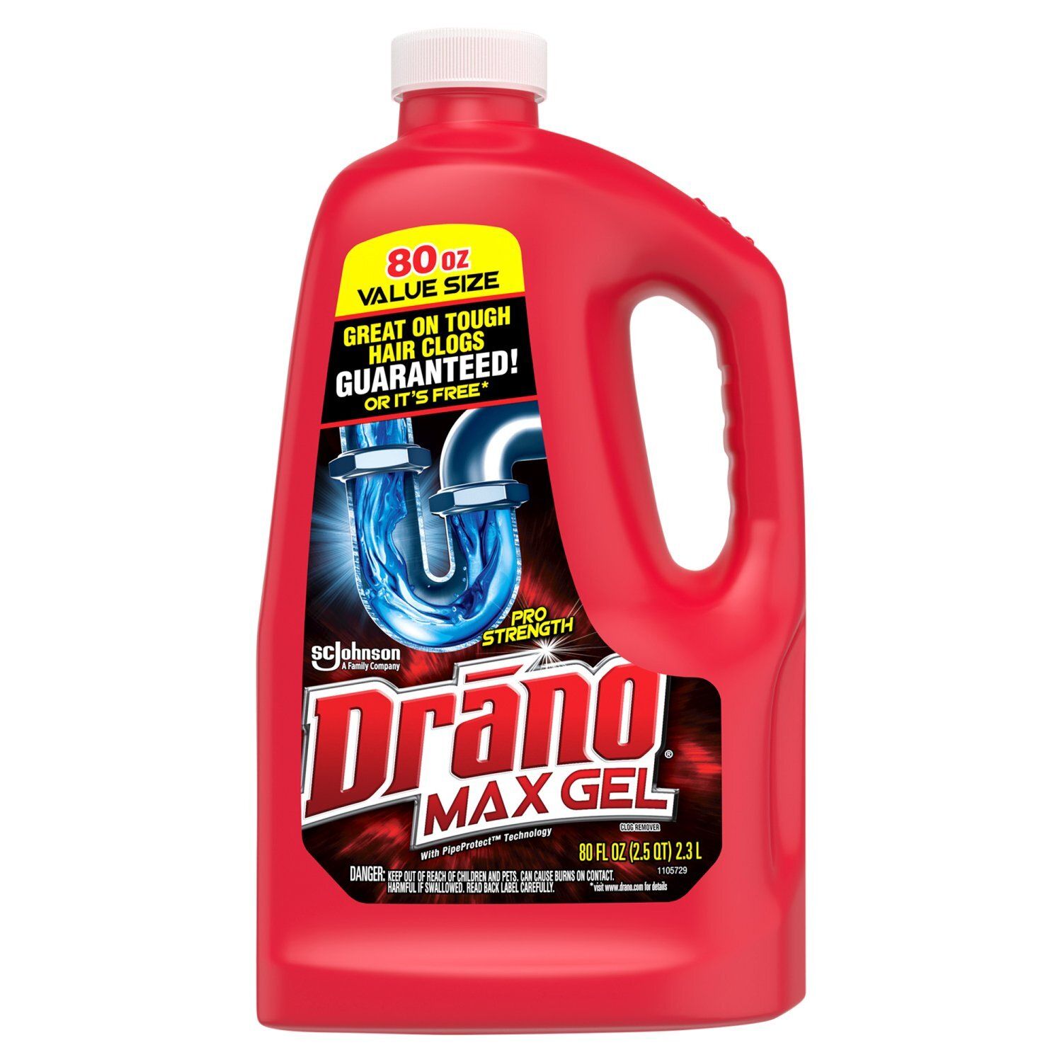 Drano Max Gel Pro Strength Clog Remover Value Size, 80 fl oz