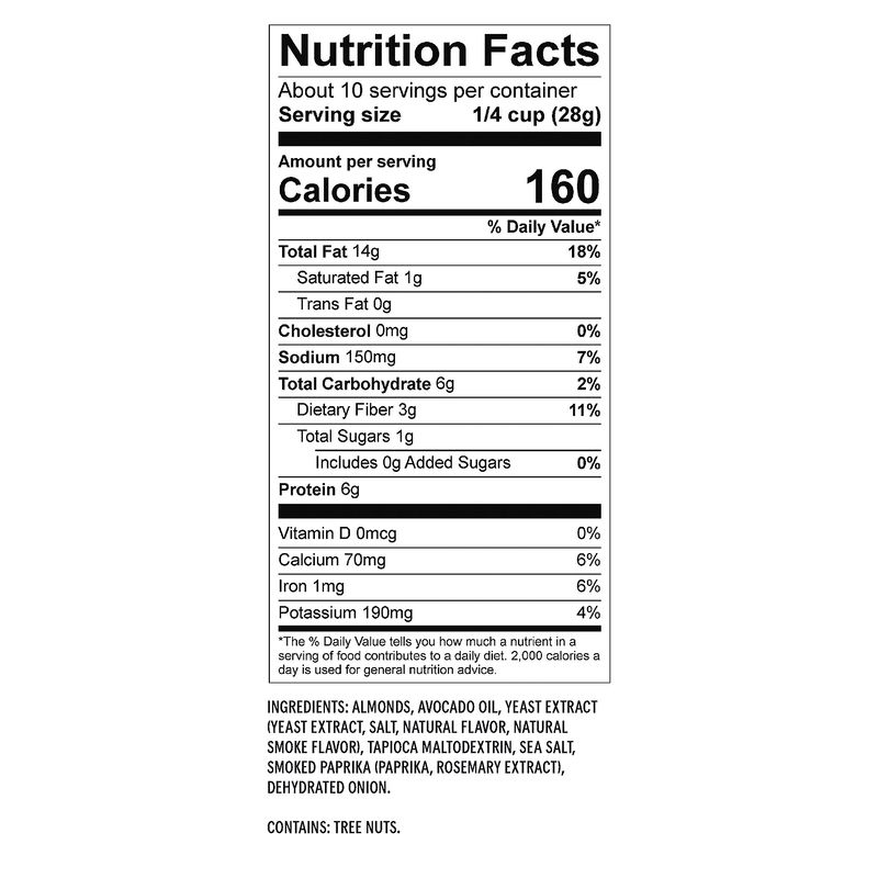 Wild Fox Hickory Smoked Roasted Almonds with Avocado Oil, 10 oz