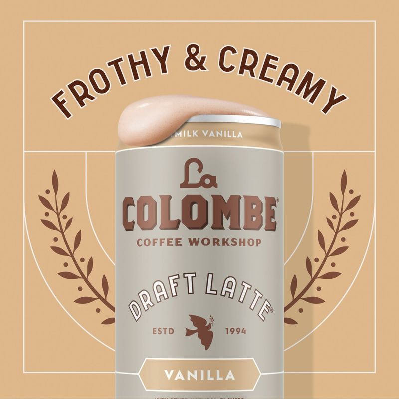 La Colombe Coffee Workshop Vanilla Cold Brew with Oatmilk Draft Latte, 9 fl oz, 4 count