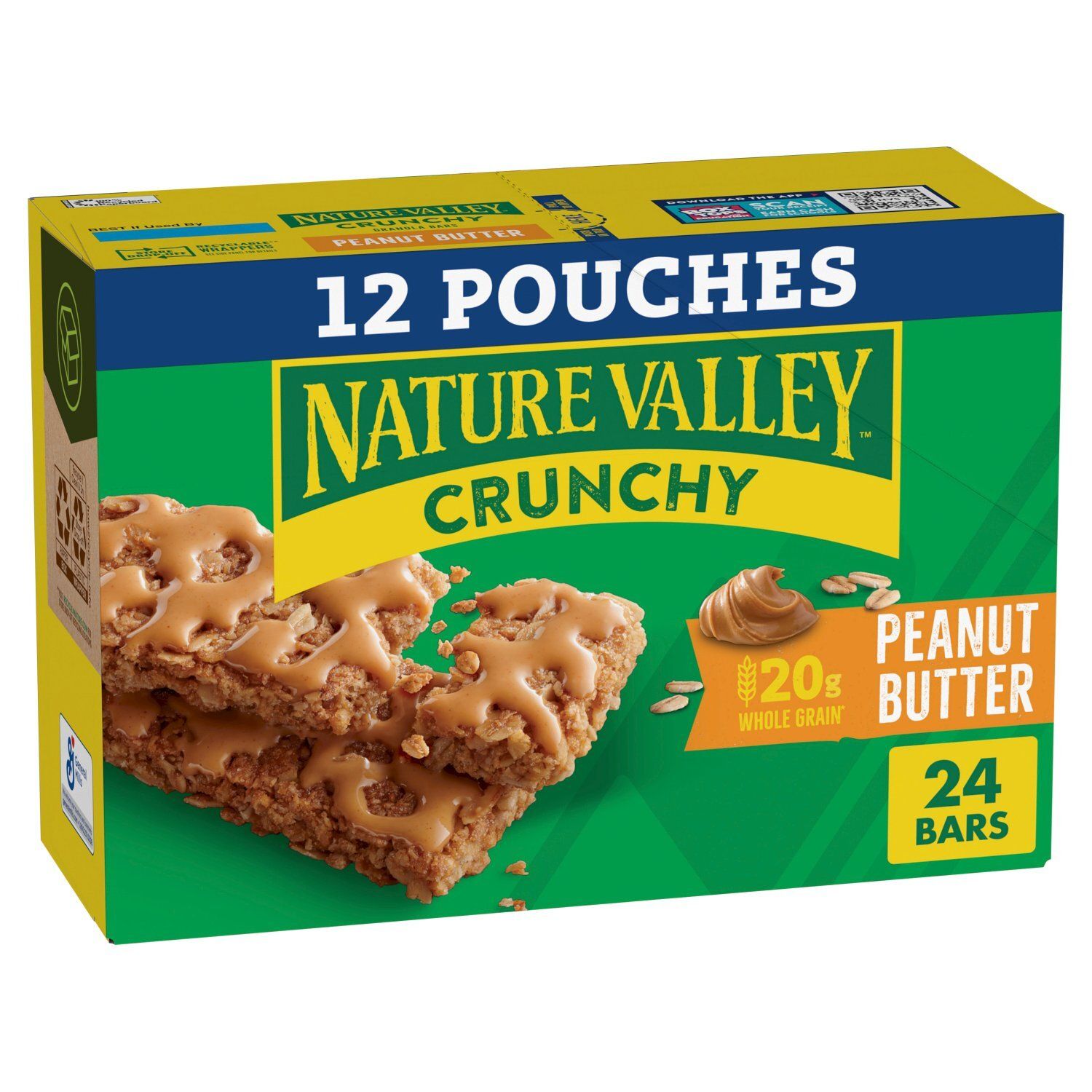 Nature Valley Peanut Butter Crunchy Granola Bars, 1.49 oz, 12 count
